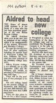 Newspaper cutting 1981